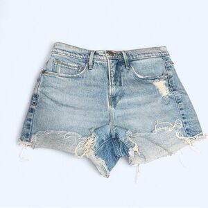 Good American Distressed Denim Shorts